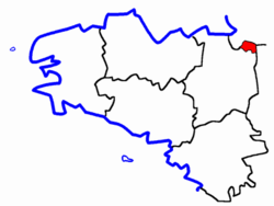 Localisation du Canton de Louvigné-du-Désert