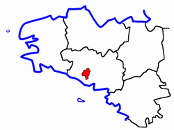 Localisation du Canton de Pluvigner