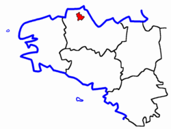 Localisation du Canton de Pontrieux