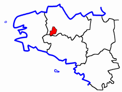 Localisation du Canton de Rostrenen