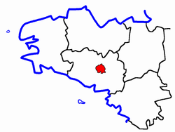 Localisation du Canton de Saint-Jean-Brévelay