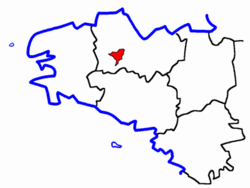 Localisation du Canton de Saint-Nicolas-du-Pélem