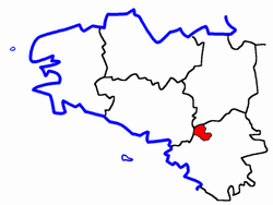 Localisation du Canton de Saint-Nicolas-de-Redon