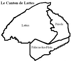 Carte du canton de Lattes