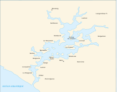 Carte de la rivière d'Étel.