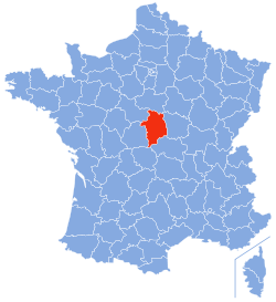 Localisation du Cher en France