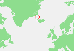 Localisation du détroit de Danemark
