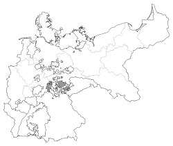 Localisation de la Saxe-Weimar-Eisenach au sein de l'Empire allemand
