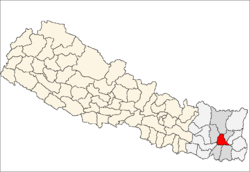 Localisation du district de Dhankuta