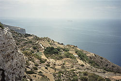 La Méditerranée, vue depuis les collines de Dingli.