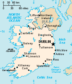 Carte de l'Irlande