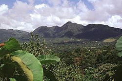 Vue du Cerro Gaital, plus haut pic du volcan, en 1998.