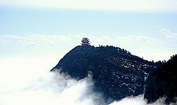 Vue du sommet de l'Emei Shan