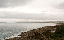 Vue de la baie de la Rencontre depuis Port Elliot.