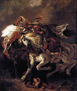 Le combat du Giaour et du Pacha par Eugène Delacroix, 1835, Musée du Petit Palais, Paris
