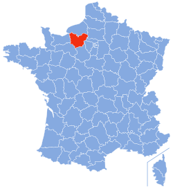 Localisation de l'Eure en France