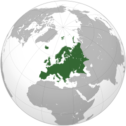 Localisation de l'Europe
