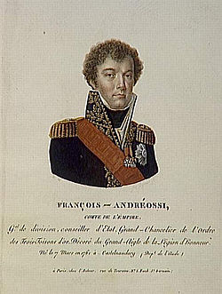 François-Andréossi, comte de l'Empire, né le 7 mars 1761 à Castelnaudary, estampe de Joseph Eymar, musée national des châteaux de Malmaison et de Bois-Préau, Rueil-Malmaison