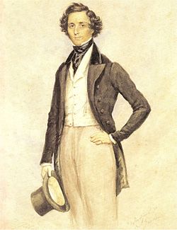 Félix Mendelsohnn en 1839 par James Warren Childe