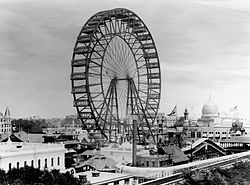 Première grande roue créée par George Washington Gale Ferris lors de l'exposition universelle de Chicago