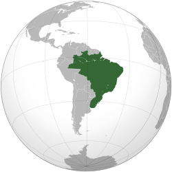 Localisation de l'Empire du Brésil en 1822