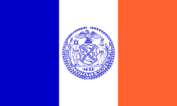 Le drapeau de la ville de New York depuis 1977.