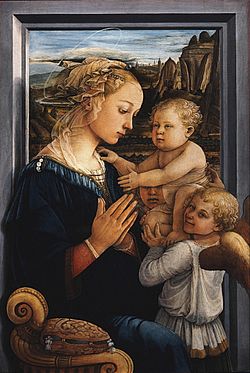 Vierge à l'Enfant et deux anges, de Fra Filippo LippiDétail de la couverture des éditions Pocket