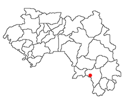 Location of Macenta in Guinea