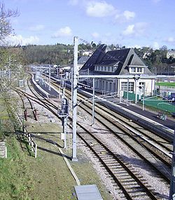 La gare de Saint-Lô, vue des quais