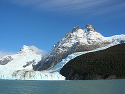 Vue du glacier Spegazzini en Patagonie argentine en avril 2006.