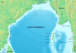 Carte du golfe du Bengale