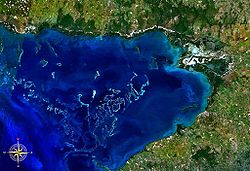 Image satellite du golfe de Guacanayabo.