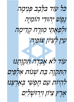 Les paroles de l’hymne national israélien.