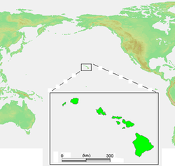 Localisation du royaume de Hawaii