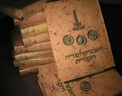 Couverture et volumes de l’Encyclopédie Hébraïque