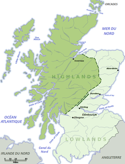 Carte des Highlands.