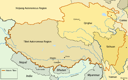 Carte historique du Tibet