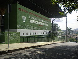 The entrance of the Independência Stadium.