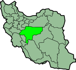 Carte montrant la position de la province d'Ispahan