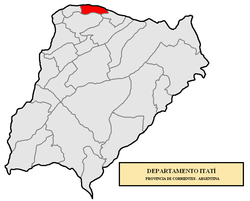 Localisation du département d'Itatí en Argentine