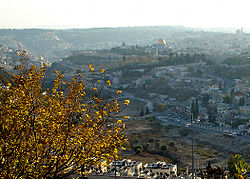 Perspective depuis le mont Scopus sur Jérusalem