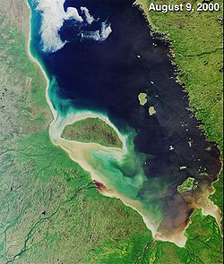 Image satellite de la baie James.