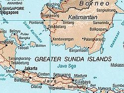 Carte de la mer de Java.