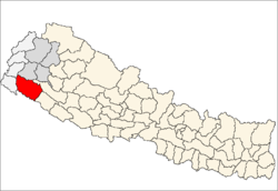 Localisation du district de Kailali