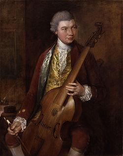 Karl Friedrich Abel à la basse de viole (1765) par Thomas Gainsborough.
