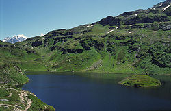 Vue du lac de Pormenaz.