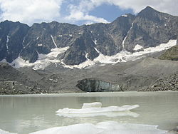 Lac et glacier d'Arsine, Écrins