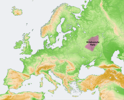 Carte de localisation du plateau central de Russie.