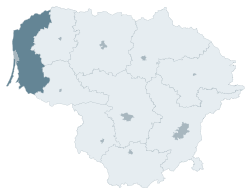 Localisation de l'apskritis de Klaipėda