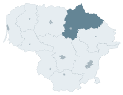Localisation de l'apskritis de Panevėžys